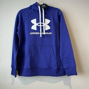 Under Armour Women's Rival Super-Soft Comfy Fleece Logo Hoodie (Steel Medium